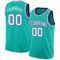 Custom Aqua White-Purple Authentic Basketball Jersey