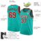 Custom Aqua Red-White Authentic Basketball Jersey
