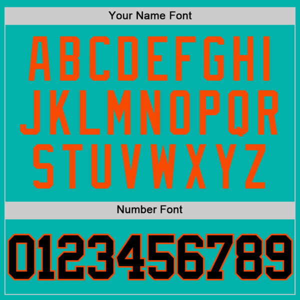 Custom Aqua Black-Orange Authentic Basketball Jersey