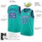 Custom Aqua Purple-White Authentic Basketball Jersey