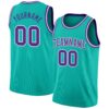 Custom Aqua Purple-White Authentic Basketball Jersey