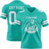 Custom Aqua White Authentic Football Jersey
