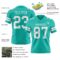 Aqua0301-2 Custom Aqua White Authentic Football Jersey