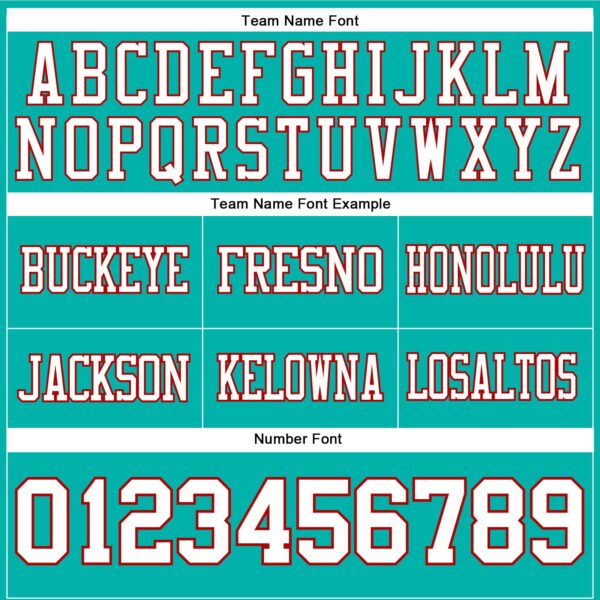 Custom Aqua White-Red Authentic Football Jersey