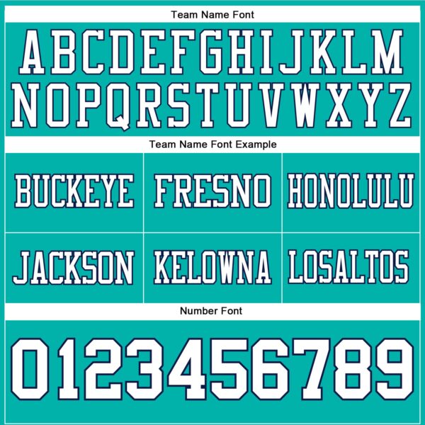 Custom Aqua White-Navy Authentic Football Jersey