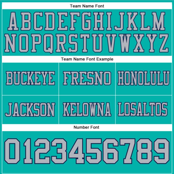 Custom Aqua Gray-Navy Authentic Football Jersey