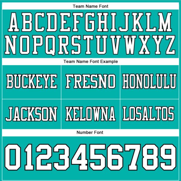 Custom Aqua White-Black Authentic Football Jersey