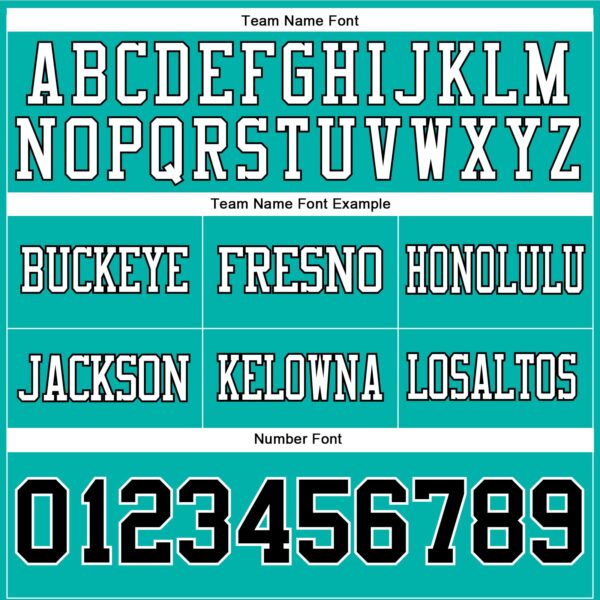 Custom Aqua Black-White Authentic Football Jersey