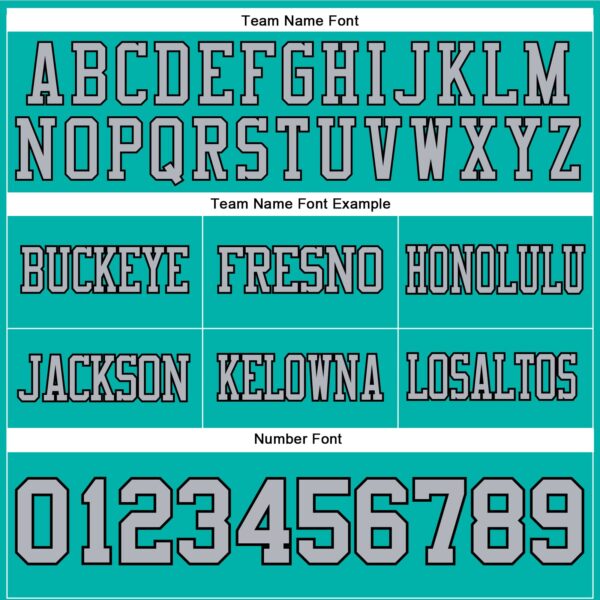 Custom Aqua Gray-Black Authentic Football Jersey