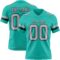 Aqua0311 Custom Aqua Gray-Black Authentic Football Jersey