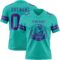 Aqua0315-1 Custom Aqua Purple Authentic Football Jersey