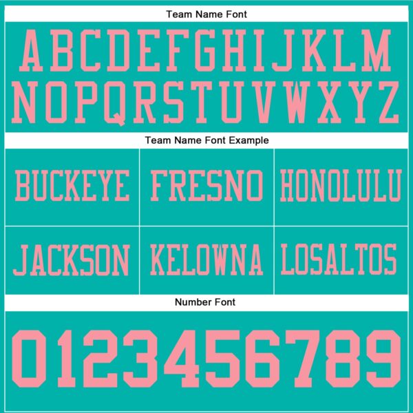 Custom Aqua Medium Pink Authentic Football Jersey