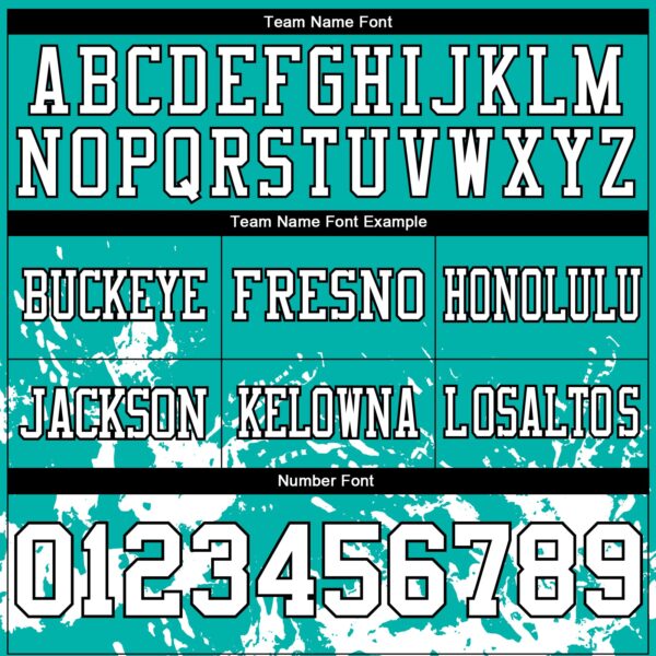 Custom Aqua White-Black 3D Pattern Splash Authentic Football Jersey