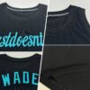 Custom Black Teal Authentic Throwback Basketball Jersey
