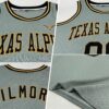 Custom Gray Black-Old Gold Authentic Throwback Basketball Jersey