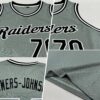 Custom Gray Black-White Authentic Throwback Basketball Jersey