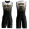Custom White Black-Old Gold Round Neck Sublimation Basketball Suit Jersey