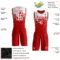 Custom Red White Round Neck Sublimation Basketball Suit Jersey