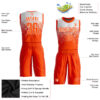 Custom White Orange Round Neck Sublimation Basketball Suit Jersey