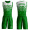 Custom White Grass Green Round Neck Sublimation Basketball Suit Jersey
