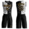 Custom Graffiti Pattern Black-Old Gold Scratch Round Neck Sublimation Basketball Suit Jersey