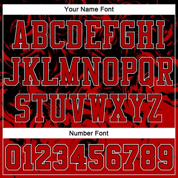 Custom Red Black-White Round Neck Sublimation Basketball Suit Jersey