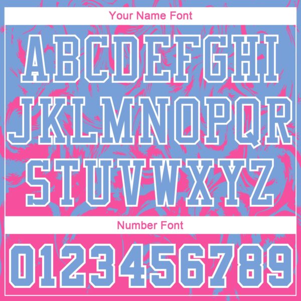 Custom Light Blue Pink-White Round Neck Sublimation Basketball Suit Jersey