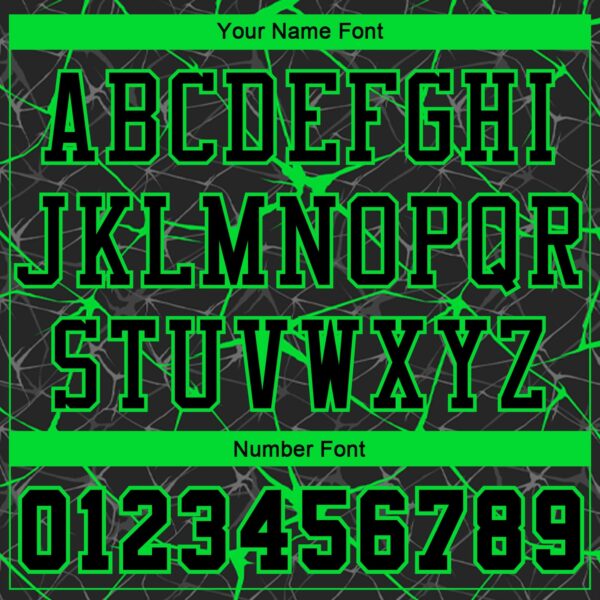 Custom Black Neon Green Round Neck Sublimation Basketball Suit Jersey