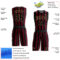 Custom Red Black-Old Gold Round Neck Sublimation Basketball Suit Jersey