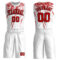 Custom White Red=Black Round Neck Sublimation Basketball Suit Jersey
