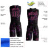 Custom Black Pink Round Neck Sublimation Basketball Suit Jersey