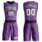 Custom Purple White-Black Round Neck Sublimation Basketball Suit Jersey