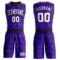 Custom Purple White-Black Round Neck Sublimation Basketball Suit Jersey