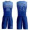 Custom Royal Light Blue-White Round Neck Sublimation Basketball Suit Jersey