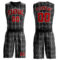 Custom Black Red-White Round Neck Sublimation Basketball Suit Jersey