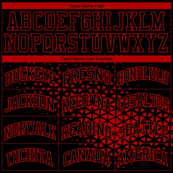 Custom Black Red Round Neck Sublimation Basketball Suit Jersey