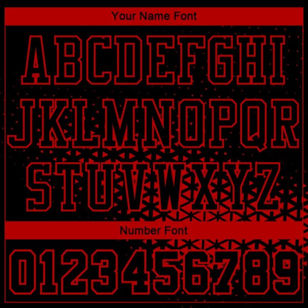 Custom Black Red Round Neck Sublimation Basketball Suit Jersey