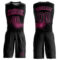 Custom Black Pink Round Neck Sublimation Basketball Suit Jersey