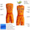Custom Gold Orange Black-White Round Neck Sublimation Basketball Suit Jersey
