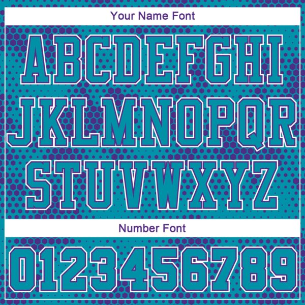 Custom Teal Purple-White Round Neck Sublimation Basketball Suit Jersey