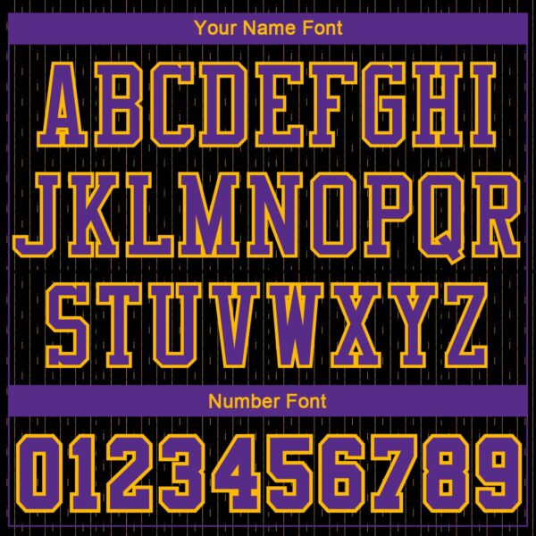 Custom Black Purple-Gold Round Neck Sublimation Basketball Suit Jersey