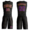 Custom Black Purple-Gold Round Neck Sublimation Basketball Suit Jersey