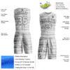 Custom Gray White-Black Round Neck Sublimation Basketball Suit Jersey