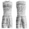 Custom Gray White-Black Round Neck Sublimation Basketball Suit Jersey