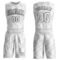 Custom Gray White-Black Round Neck Sublimation Basketball Suit Jersey