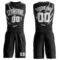 Custom Black White Animals Claws Round Neck Sublimation Basketball Suit Jersey