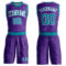 Custom Purple Teal-White Round Neck Sublimation Basketball Suit Jersey