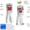 Custom White Red-Black Round Neck Sublimation Basketball Suit Jersey