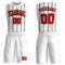 Custom White Red-Black Round Neck Sublimation Basketball Suit Jersey