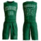 Custom Kelly Green White Round Neck Sublimation Basketball Suit Jersey